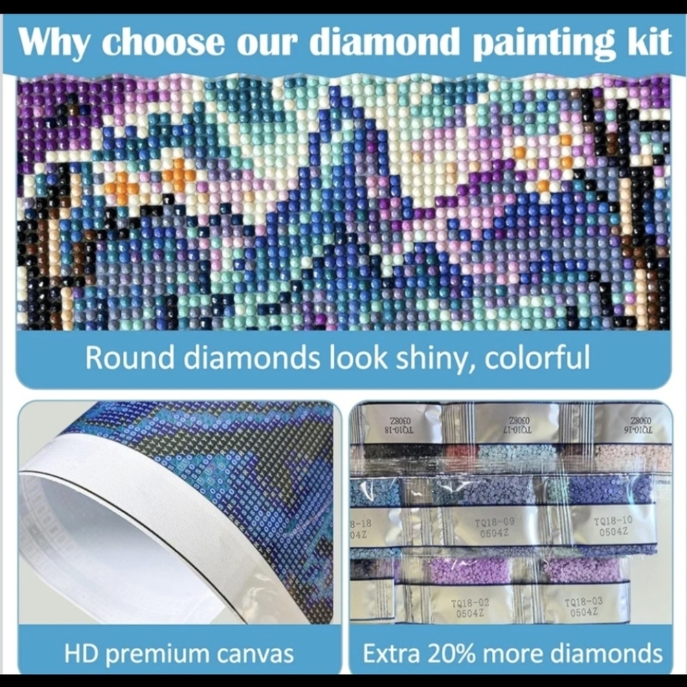 Fall Pumpkin Flowers Leaves Kitty Cats 5D Diamond Painting Kit New - Picture 7 of 7
